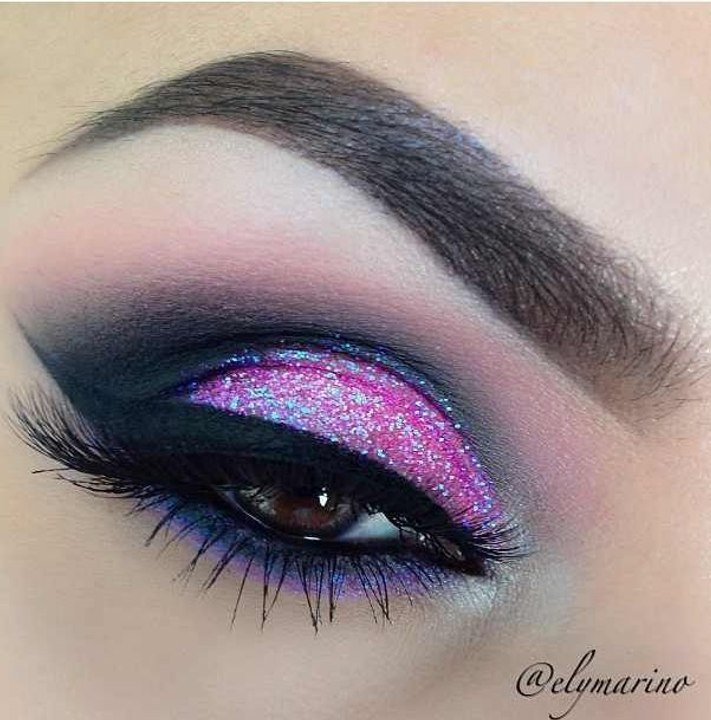 Glitter Pink Eye Shadow Tutorial