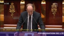 Prorogation de l'état d'urgence. Jean-Jacques URVOAS, rapporteur