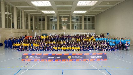 Bartomeu visita la sección de Voley Femenino