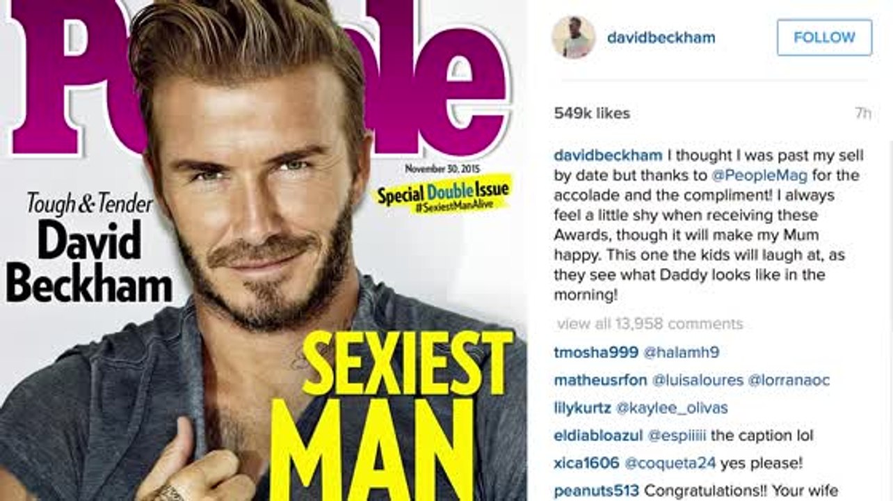 David Beckham ist People's 'Sexiest Man Alive'