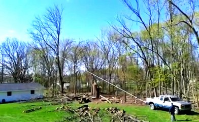Tree Falls The Wrong Way Onto a House