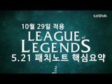 리그 오브 레전드 5.21 패치노트