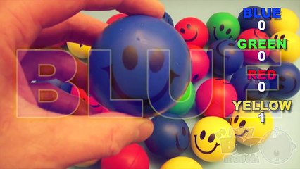 Learn Colours with Smiley Face Squishy Balls! Fun Learning Contest!