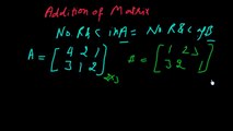 Addition of Matrices