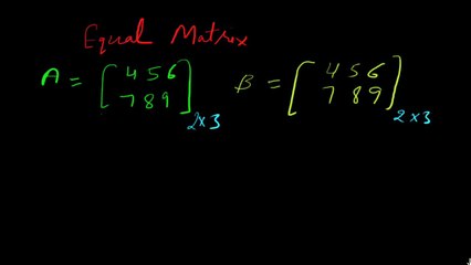 Equal Matrices