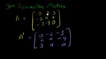 Skew Symmetric Matrices