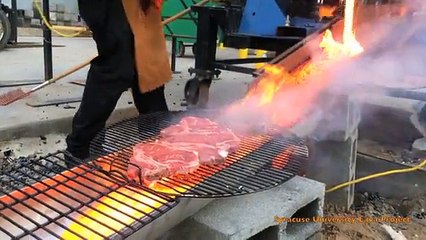 Steak cuit à la lave ! - vidéo Dailymotion