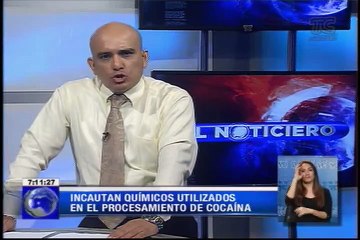 Incautan químicos utilizados en el procesamiento de cocaína