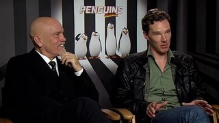 Benedict Cumberbatch & John Malkovich Interview Penguins of Madagascar (2014)