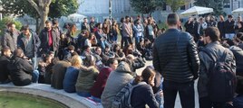 İstanbul Üniversitesi öğrencileri yönetimi protesto etti