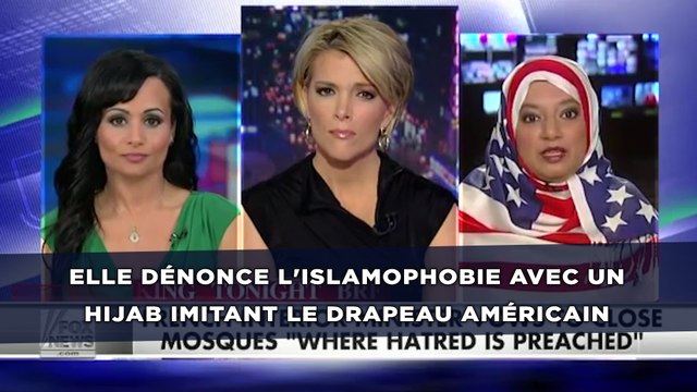 Une musulmane dénonce l'islamophobie avec un hijab aux couleurs du drapeau américain