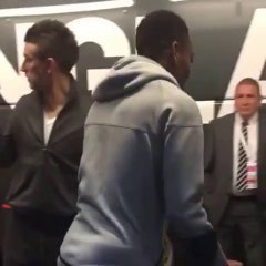 Man Utd striker Anthony Martial leaves Wembley on crutches 2015