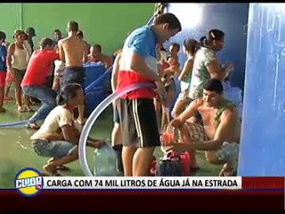 CARGA COM 74 MIL LITROS DE ÁGUA JÁ NA ESTRADA