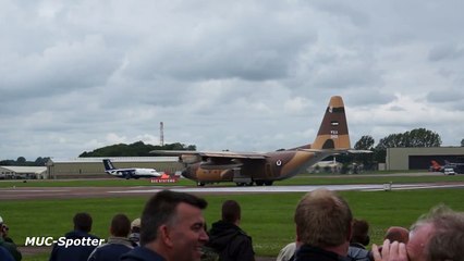 Lockheed C-130H Hercules Royal Jordanian Air Force departure on Monday RIAT 2012 AirShow