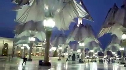 Masjid e Nabwi  Medina shade automatic Open very beautiful Scene