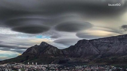 Weird clouds look like UFOs