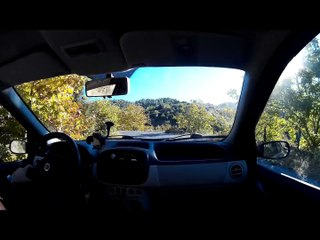 SJCAM 4000 WiFi Road Test Shoot - Mountain Road Drive in Cloudless Sunny Day
