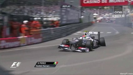 Perez Crash in Monaco Qualifying 2012