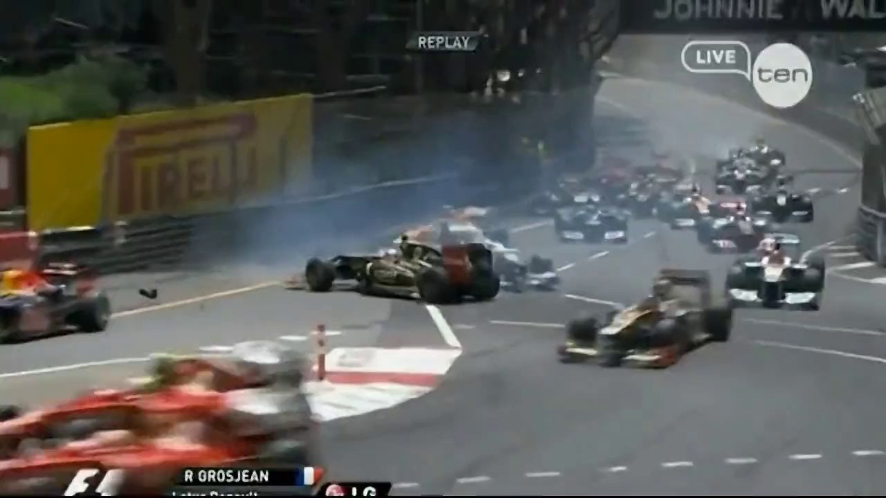 Start Crash in Monaco 2012