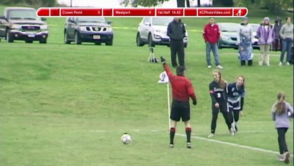 Girls Soccer - Crown Point Panthers vs Westport Eagles 10-24-14 - Score Bug - 1st Half