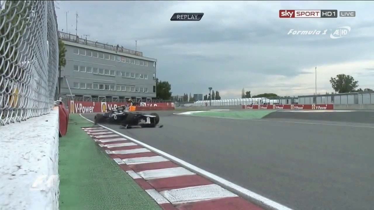 Senna Crash in Canada Practice 2012
