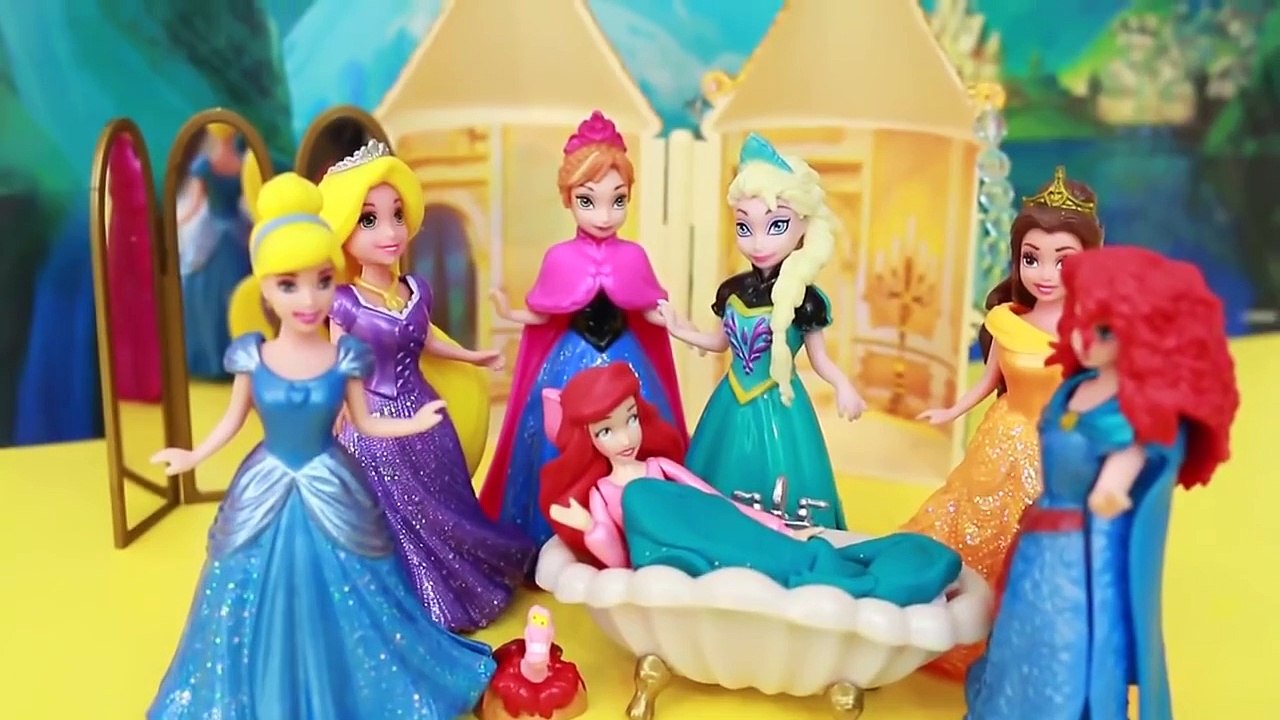 Disney Ariel Princess Castle Mattel Review Play Doh bath water Little Mermaid Frozen Elsa