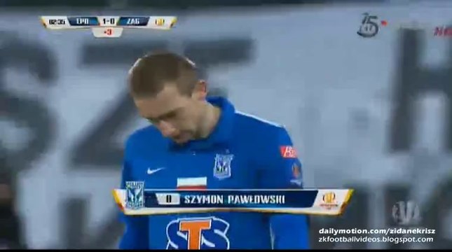 1-0 Szymon Pawłowski Goal - Lech Poznan v. Zaglebie Lubin - Poland Cup 19.11.2015 HD