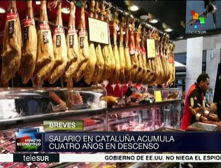 España: salario promedio en Cataluña acumula 4 años de descenso