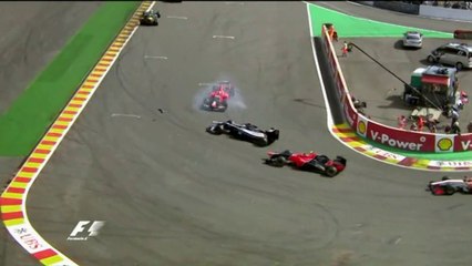 Maldonado and Glock Collided in Belgium 2012