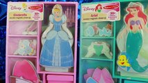 Disney Princess Dress Up Ariel & Cinderella Wooden Magnetic Dress Up Magnetic Doll Muñeca