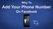 How to Add Your Phone Number On Facebook - Facebook Tip #32