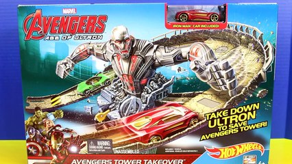Hot Wheels Marvel Avengers Age Of Ultron Avengers Tower Takeover Iron Man Hulk Captain Ame