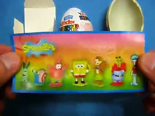 Kinder Surprise talks! Unboxing Kinder Surprise Eggs! SpongeBob!