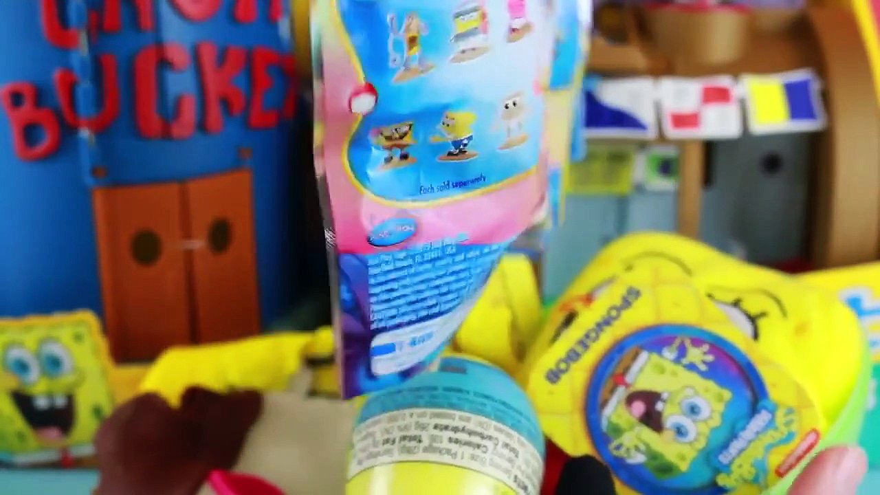 GIANT Play doh Surprise Egg SpongeBob Squarepants Imaginext Krusty Krab Huge Giant Surpris