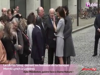 Exclu vidéo :  Kate Middleton attaquée par le vent, elle gère comme elle peut !