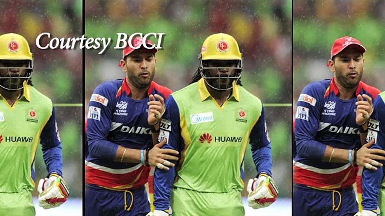 Oh No! Chris Gayle Hits Yuvraj Singh With His Bat