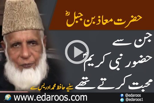 Wo Sahabi Jin Se Huzoor Nabi Kareem Muhabbat Karte Thay By Hafiz Muhammad Idrees
