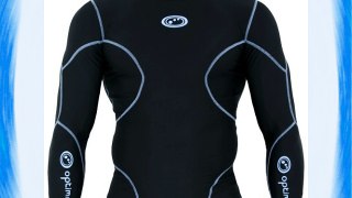 Optimum Thinskin Pro Long Sleeve Mens Compression Base Layer Top - Black/Blue Small