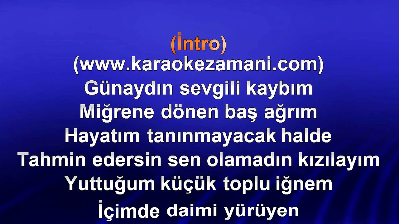 Sıla - Sevgili Kaybım - (2014) TÜRKÇE KARAOKE