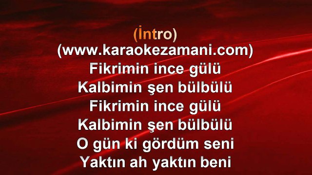 Sinan Özen - Fikrimin İnce Gülü - TSM - (2014) TÜRKÇE KARAOKE