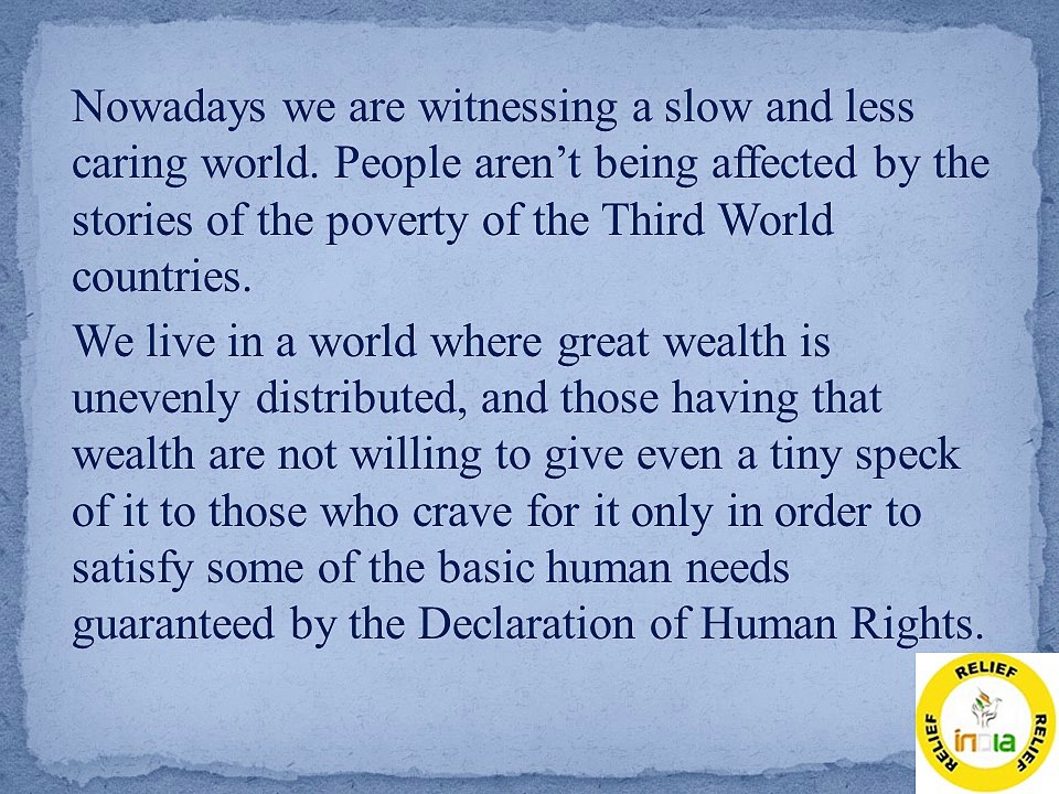 Relief India Trust – a respectable NGO