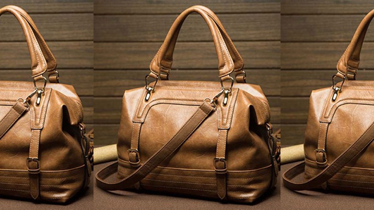 กระเป๋าหนังแท้ผู้หญิง ดีไซน์แบรนด์ทั้งสะพายและถือหรู นำเข้า สีน้ำตาล - พร้อมส่งIS1020 ราคา3500บาท