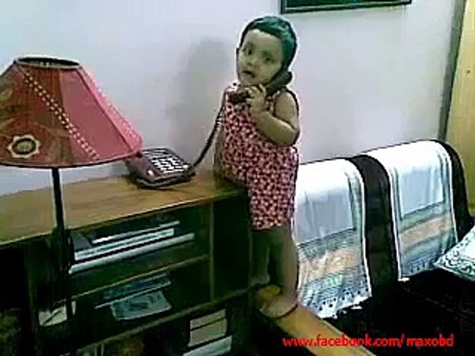 Bengali funny video (Lot of laugh)_Laughing _funny _video__baby_girl_talking_phone