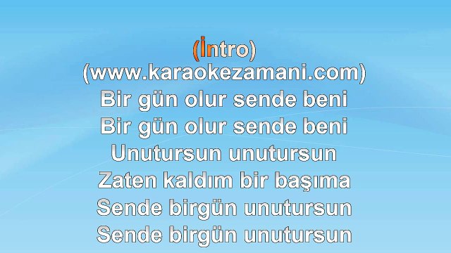 Sinan Yılmaz - Unutursun - 2009 TÜRKÇE KARAOKE