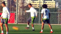 Great skills at Real Madrid final training before #ElClasico