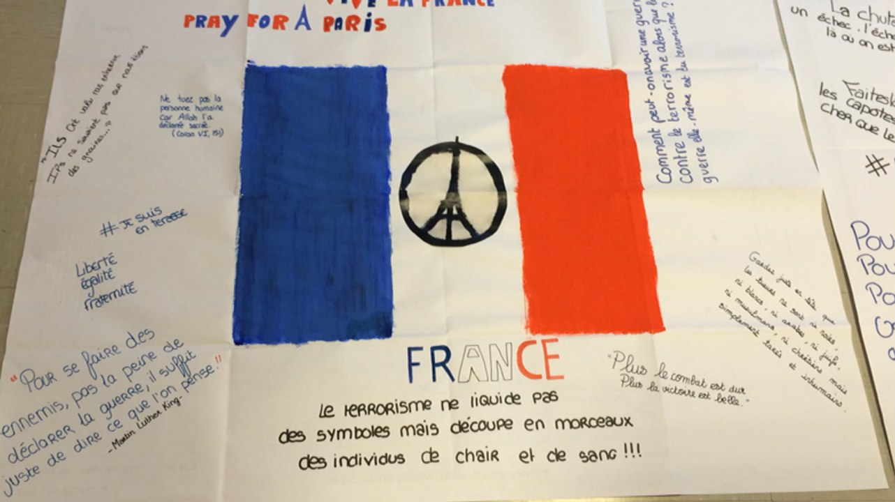 Attentats: les élèves de la MFR s'expriment sur des affiches