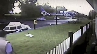 Scary Moment: Pilot Crashes His Helicopter into a Pub in Longford (CAUGHT ON CAMERA)