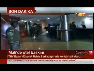 Mali'deki saldırganların bulunduğu otelin içinden görüntüler