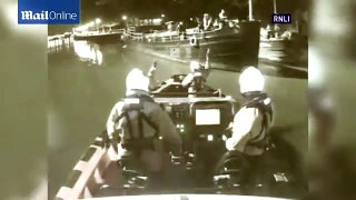 Dramatic Late night Rescue Of Man Who Froze Onto Anchor