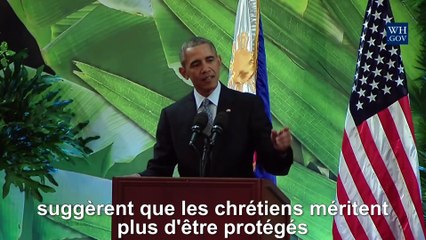Barack Obama: "Les Républicains ont peur d'orphelins de 3 ans"